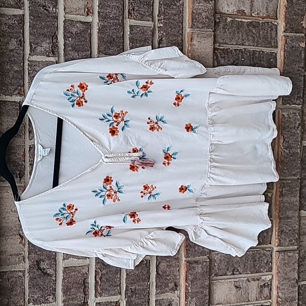 Cato Embroidered Floral Top 22/24